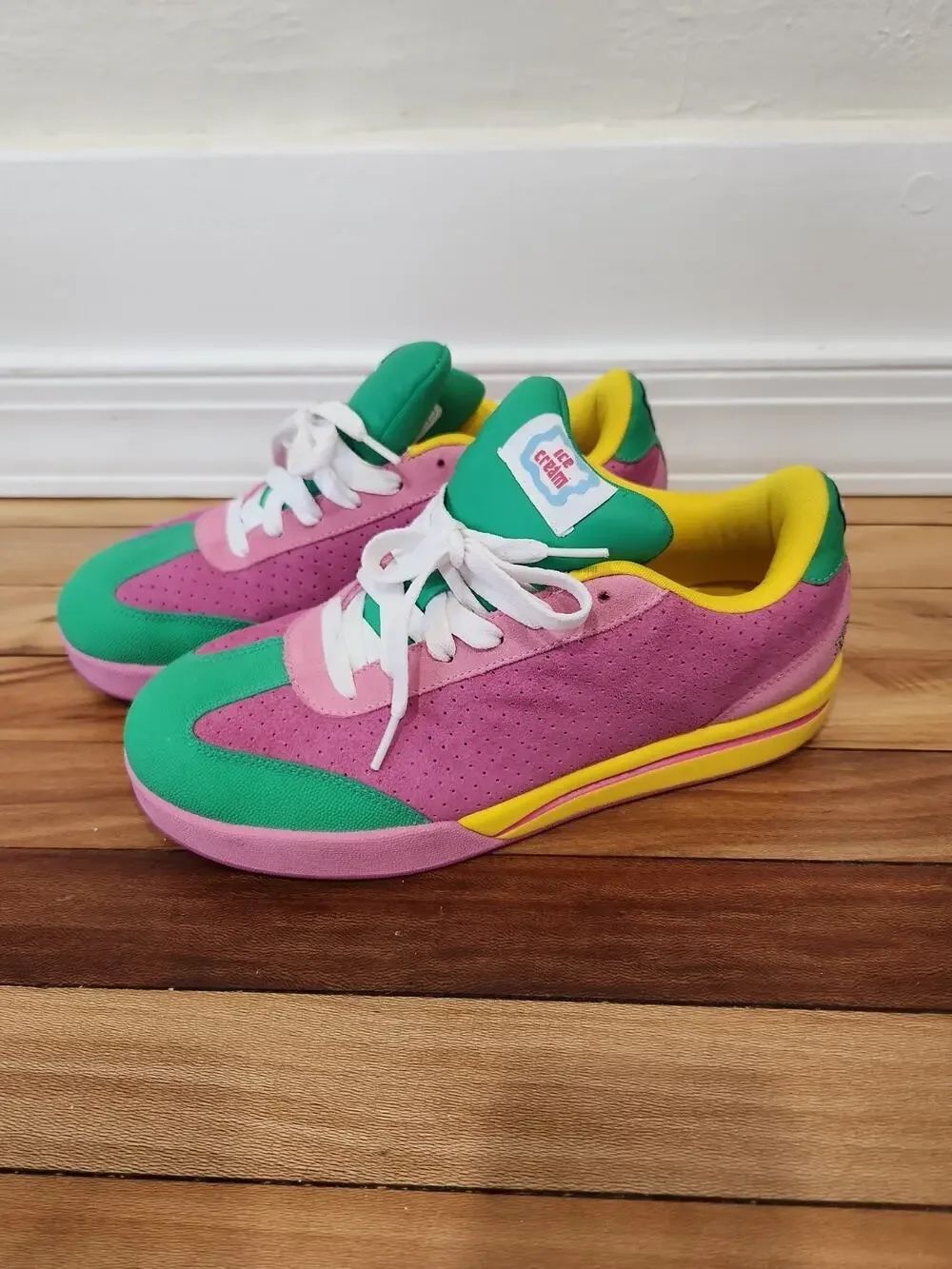Size 9.5 - Reebok BBC Ice Cream x Pharrell x Board Flip Pink Green